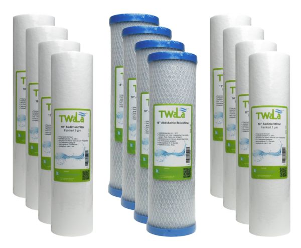 TWaLa Ersatzfilterset Osmose Hauswasser 10 Zoll Anlagen