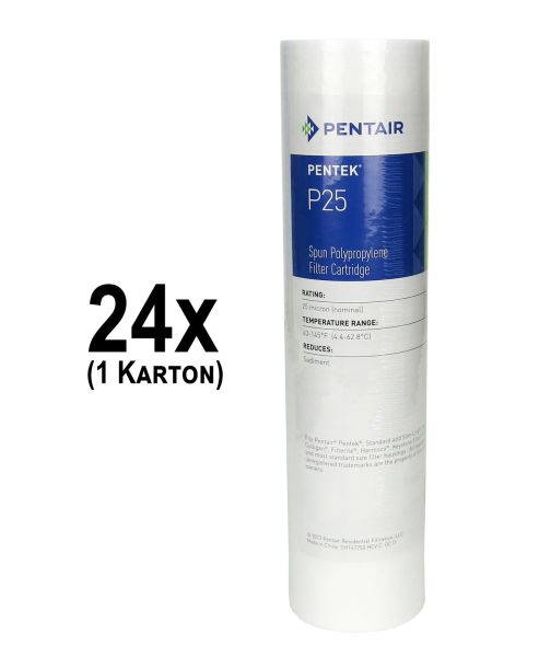 24x Pentair / Pentek P25 Spun Polypropylene Sediment Kartusche 10" 25 µm