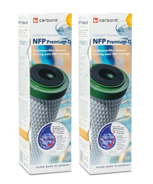 Carbonit NFP Premium-D 2er Set Monoblock Wasserfilter 0,7 μm
