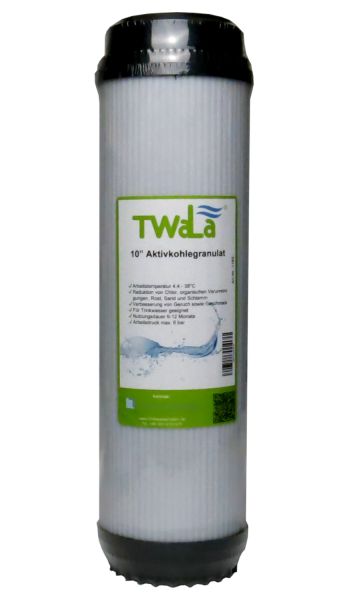 TWaLa 10 Zoll Aktivkohlegranulat Wasserfilter Vorfilter