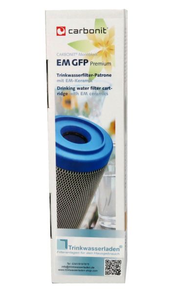 Carbonit EM GFP Premium Aktivkohle Wasserfilter mit EM-Keramik 0,4 μm
