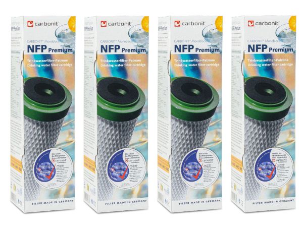 4x Carbonit NFP Premium Monoblock Filterpatrone 0,45 µm *SPARPREIS*