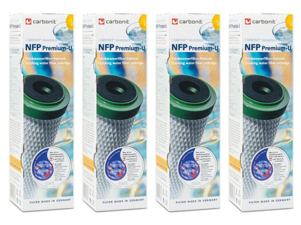 4x Carbonit NFP Premium-U Monoblock Filterpatrone 0,35 µm *SPARPREIS*